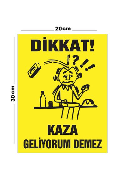 Lucena Metal Caution Danger Not Say I'M Coming Accident 20cm X 30cm A4 Size Warning Sign Directional Sign