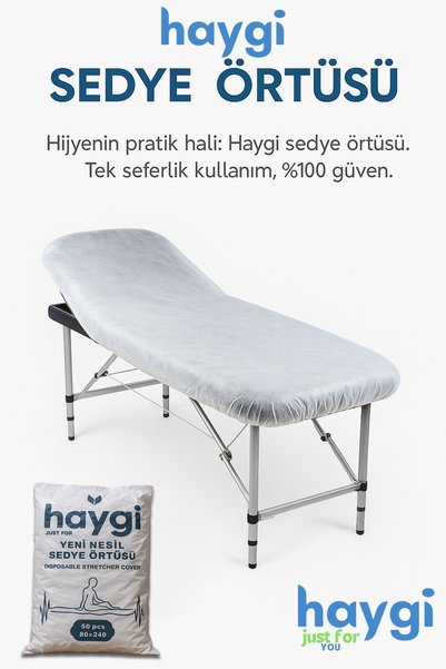 galaksihome Disposable Double Elastic Thick White Color Beauty Center Stretcher Cover 300 Pieces Haygi