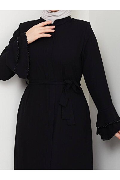 Mor Menekşe İnci Model Ferace