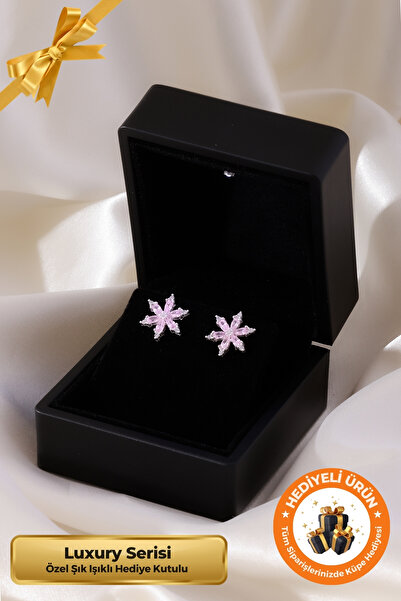 Lucente Jewellery Işıklı Hediye Kutulu Lotus 925 Ayar Gümüş Kaplama Minimal L...