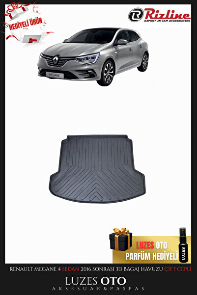 Rizline Renault Megane 4 Sedan 3D Çift Cepli Bagaj Havuzu 2016-2017-2018-2019...