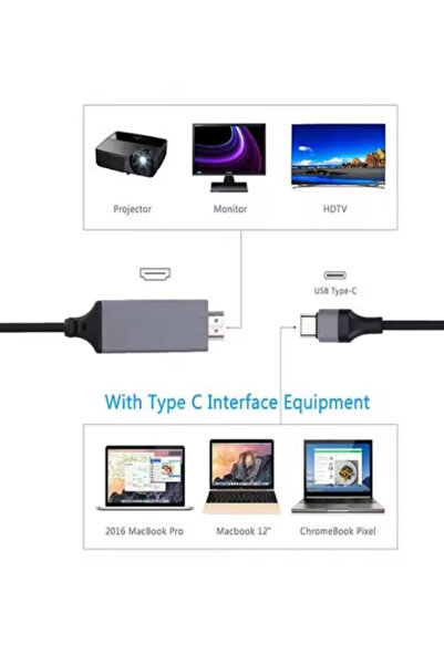 silabor 4330 Usb Type C 3.1 To Hdmi Çevirici Dönüştürücü Tv Bağlama Kablosu 4K