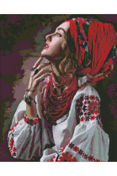 dego Diamond embroidery set, with frame, Traditional Portrait, 40 x 50 cm