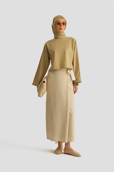 Armine Wrap Skirt 25Y1831 Ecru