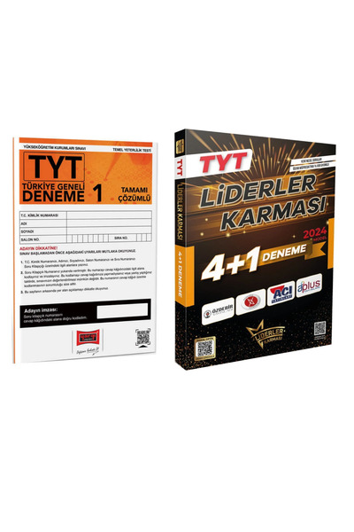 LİDERLER KARMASI TYT 4+1 Deneme Seti & Yargı Yayınları Türkiye Geneli TYT Den...