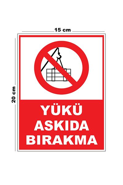 Lucena Metal Load Suspended Leave 15cm X 20cm Warning Sign Directional Sign