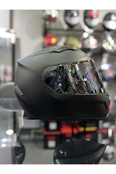 Sway 820 Mat Siyah Ayna Vİzörlü Kapalı Kask