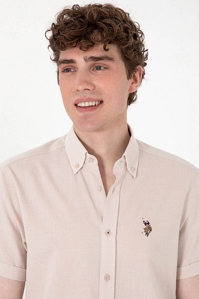 U.S. Polo Assn. U.S. Polo Assn. Elfygl025Y Камък Мъжка Риза 2083854