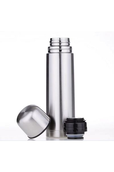 FORSEİ LUCA Leakproof Steel Thermos 500 ml Silver Color Student Sportsman Outdoor Thermos