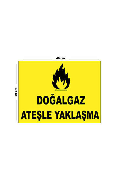 Lucena Metal Natural Gas Fire Approach 30cm X 40cm A3 Size Warning Sign Directional Sign