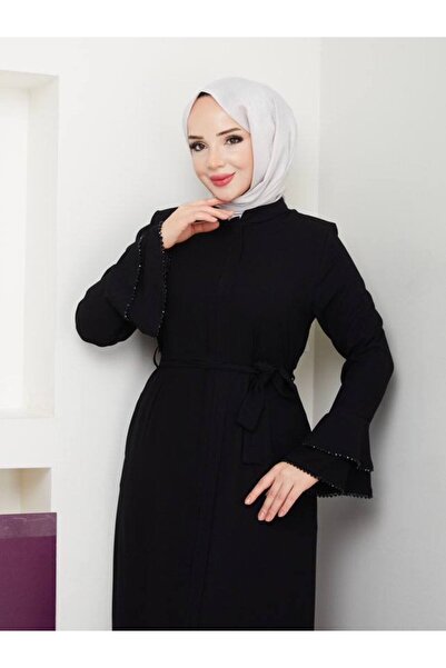 Mor Menekşe İnci Model Ferace