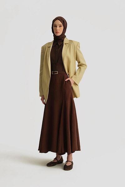 Armine Flared Skirt with Cup 25Y1814 Light Brown