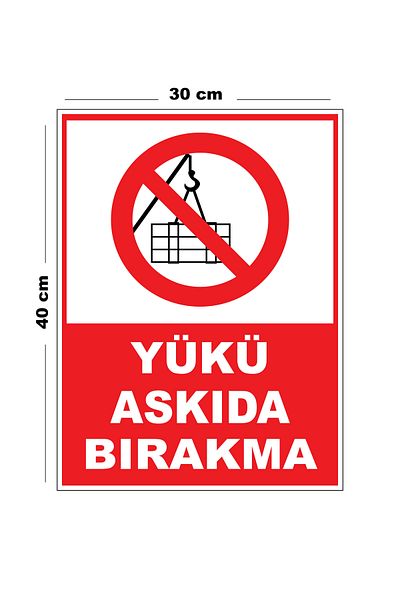 Lucena Metal Load Suspended Leave 30cm X 40cm A3 Size Warning Sign Directional Sign