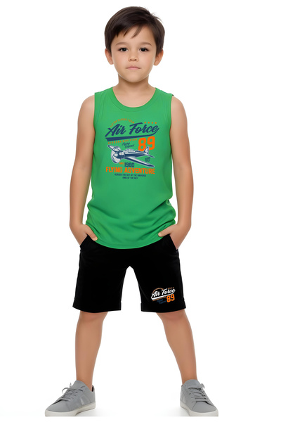 FYK KİDS Dečaci Štampani Zero Sleeve Air FORCE bottom-top set