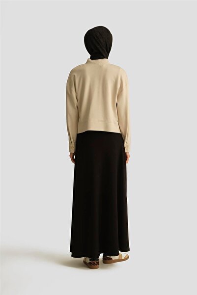 Armine Modal Kloş Etek 25yd4233-2 Siyah