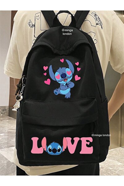Minga London Love Eyes New Season Rucsac Şcolară, Curs, Cu Imprimare -Ghostella