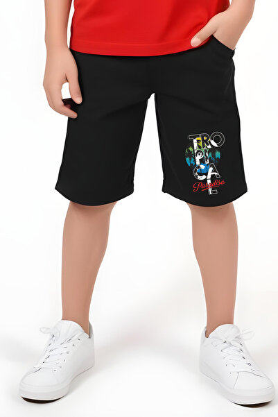 FYK KİDS Boy's Tropical Printed Top-Bottom Suit