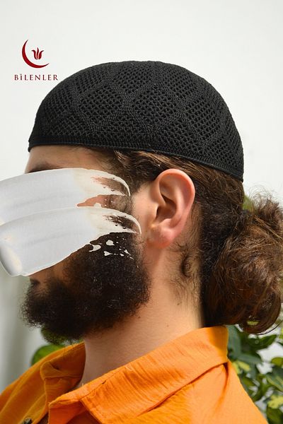 Bilenler Men's Knitted Skullcap |   Breathable Standard Size Skullcap Ideal for Hajj and Umrah