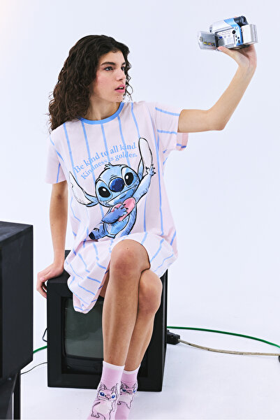 Penti Stitch világos rózsaszín hálóing