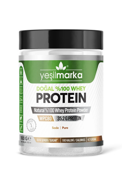yeşilmarka Plain 100 g Natural Whey Protein Powder