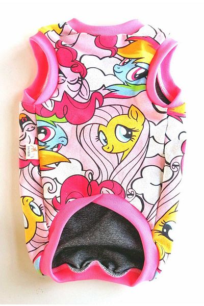 PATİBÖR Unicorn Self Printed Pink Dog Tank Top