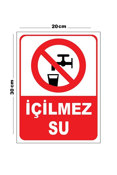 Lucena Metal No Drinking Water 20cm X 30cm A4 Size Warning Sign Diversion Sign