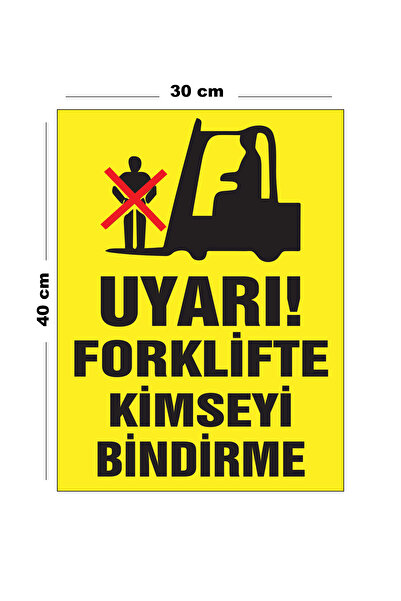 Lucena تحذير معدني لا تحم أي شخص في رافعة شوكية 30 سم × 40 سم علامة تحذير كبي...