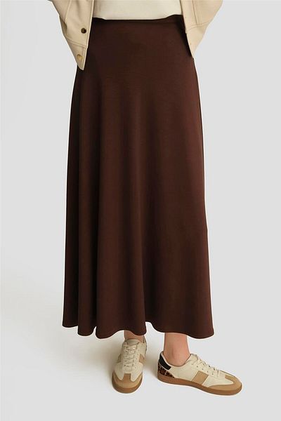 Armine Modal Flared Skirt 25Yd4233-2 Brown