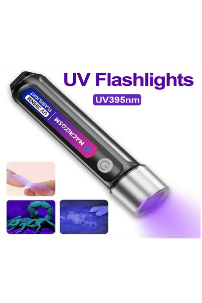 BABUN Şarjlı UV LED Urin ve Akrep Tespiti Cihazı El Feneri 395nm Kamp ve Balı...