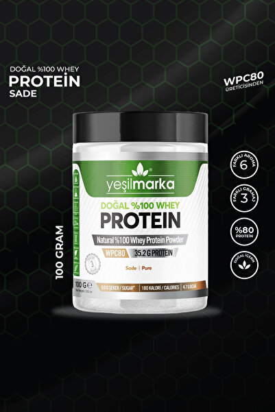 yeşilmarka Plain 100 g Natural Whey Protein Powder