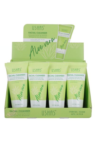 Ushas Spumă de Curățare Facială USHAS cu Aloe Vera 93g – Hidratare și Curățare Delicată