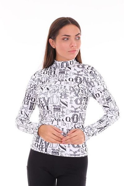 FashionForYou Bella Cropped Blouse, Round Neck, Alphabet, L