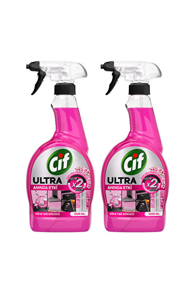 Cif Ultra Sprey Sakura Parfümlü Kir ve Yağ Sökücü 1025 ml x2