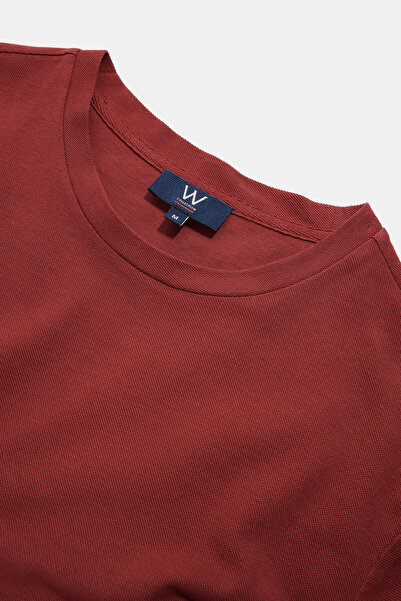 W Collection Dark Red Crew Neck T-Shirt