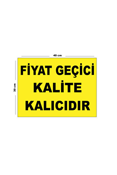 Lucena Metal Price Temporary Is Permanent 30cm X 40cm A3 Size Warning Sign Directional Sign