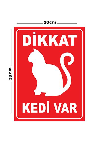 Lucena Metal Caution There Is a Cat 20cm X 30cm A4 Size Warning Sign Diversion Sign