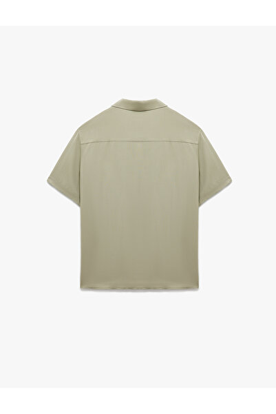 Koton Short Sleeve Turn-Down Collar Buttoned Viscose Shirt