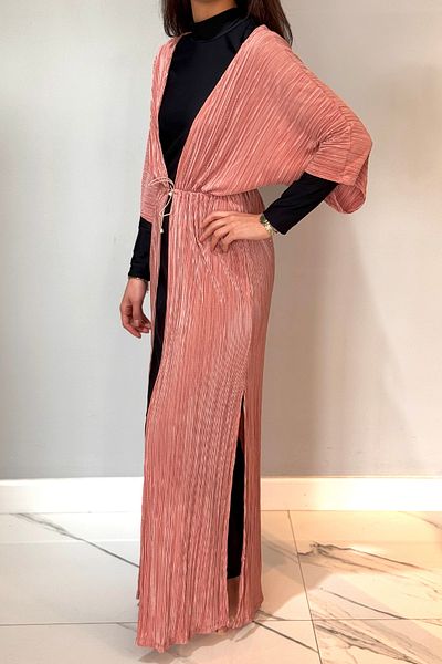 Remsa Mayo Pleated Kimono Pareo Kaftan Connectable Rpk004 Powder