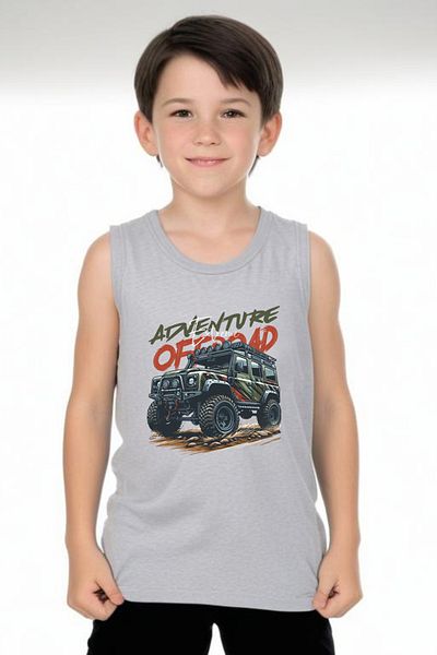FYK KİDS Boy's Advanture Printed Top-Bottom Suit