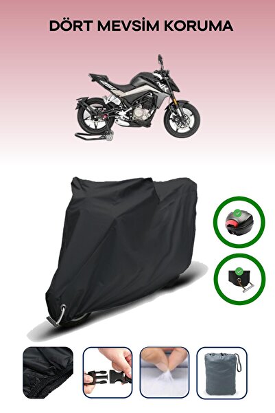 Breen أسود (CFMOTO 250NK) متوافق مع القماش المشمع للدراجات النارية وحقيبة الظ...