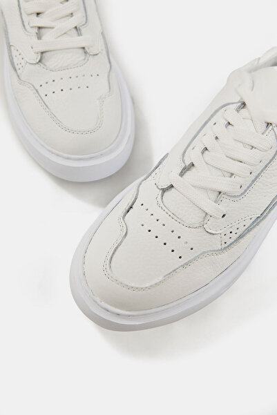 W Collection White Leather Sports Shoes