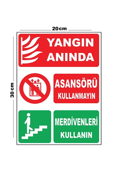 Lucena Metal Fire Do Not Use Escalator Stairs 20cm X 30cm A4 Size Warning Sign Direction
