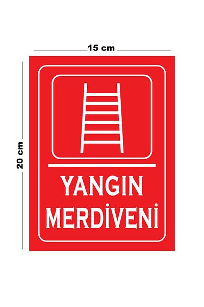Lucena Metal Fire Stair 15cm X 20cm Warning Sign Directional Sign