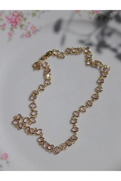 Reorah Collection Oval Natural Stone Necklace