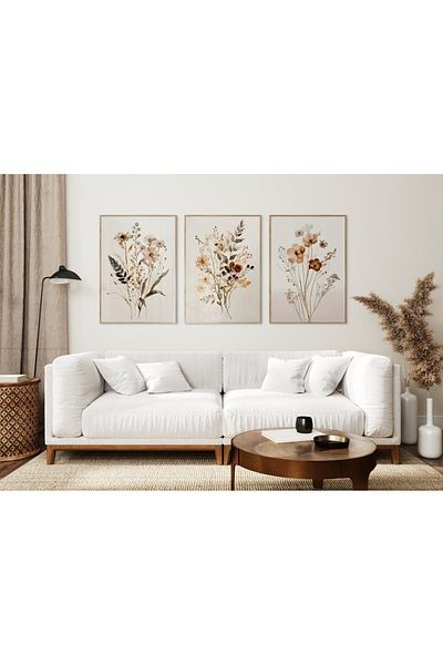 Dekorsiahome 3 Pcs Wood Frame Living Room Hall Kitchen Table Set Set3092