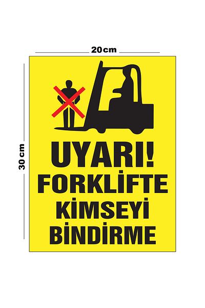 Lucena Metal Warning Do Not Carry Anyone in Forklift 20cm X 30cm A4 Size Warning Sign Directional Signboard