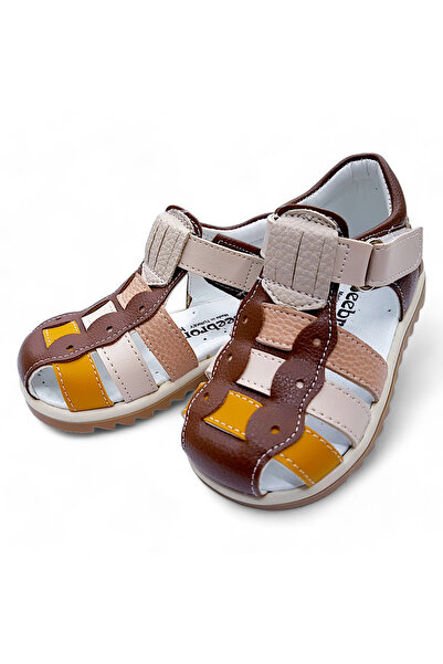 BEEBRON صنادل للأولاد الصغار من Orthopedic First Step Eiagcm2406 باللون البني...