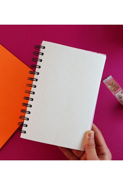 hediyeofisi Labubu Spiral Dot Notebook, Sketchbook, Doodle Book - 2 Sheets with Sticker Gift
