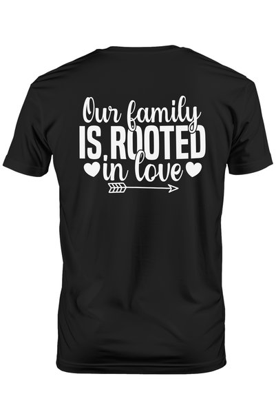 StoryGift Romania Tricou bărbătesc cu mesajul că familia noastră este înrădăc...
