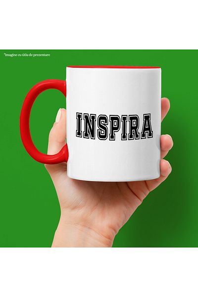 StoryGift Romania Inspira Mug, Motivational Message, Inspirational Text, Self Care, 330ml, Ceramic, With,STG